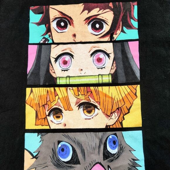 DEMON SLAYER ANIME SHIRT TANJIRO INOSUKE NEZUKO ZENITSU ANIME MANGA NETFLIX - Picture 2 of 4